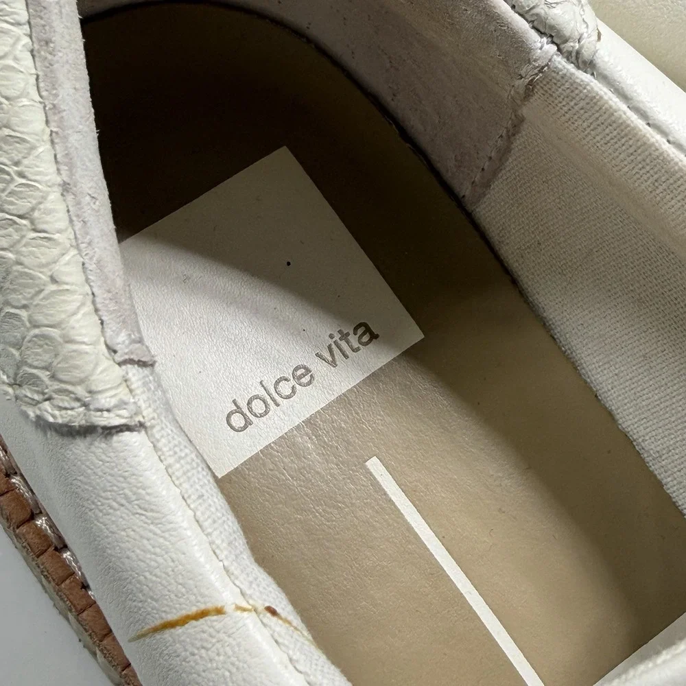 Dolce Vita Women's‎ Platform Sneaker 8.5 Ivory Lace Up Classic Preppy